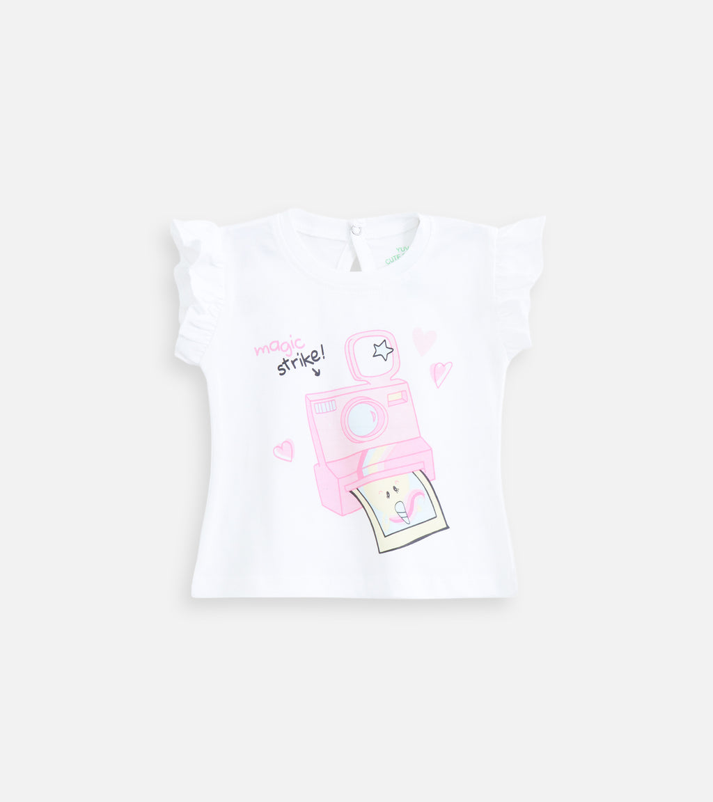 White Magic Camera Baby Girl Tee