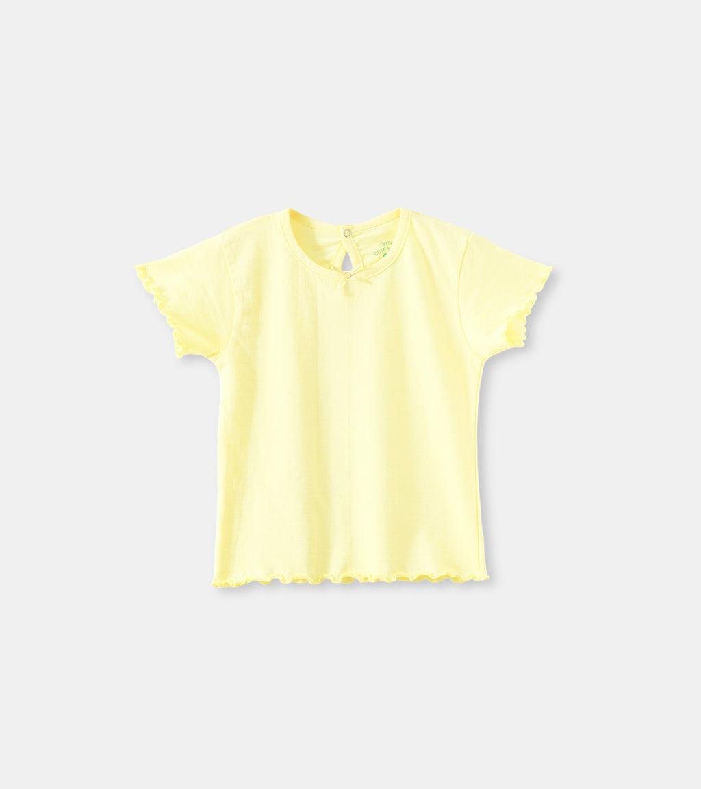 Soft pastel Lemon Yellow, Baby Girl Tee