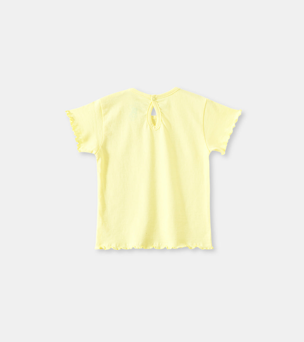 Soft pastel Lemon Yellow, Baby Girl Tee