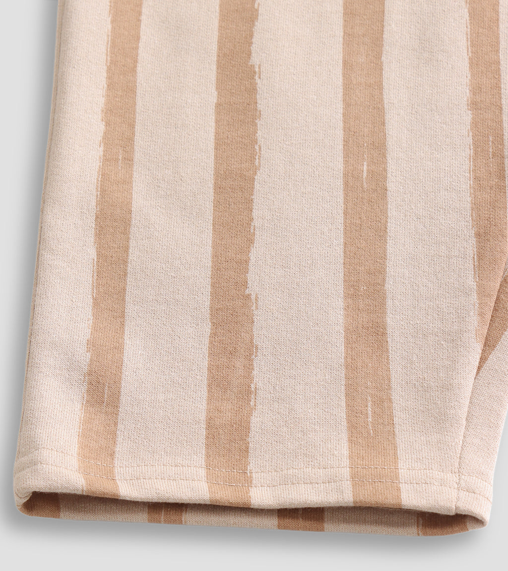 All-Day Comfort: Unisex Pocketed Striped Trousers with Drawstring