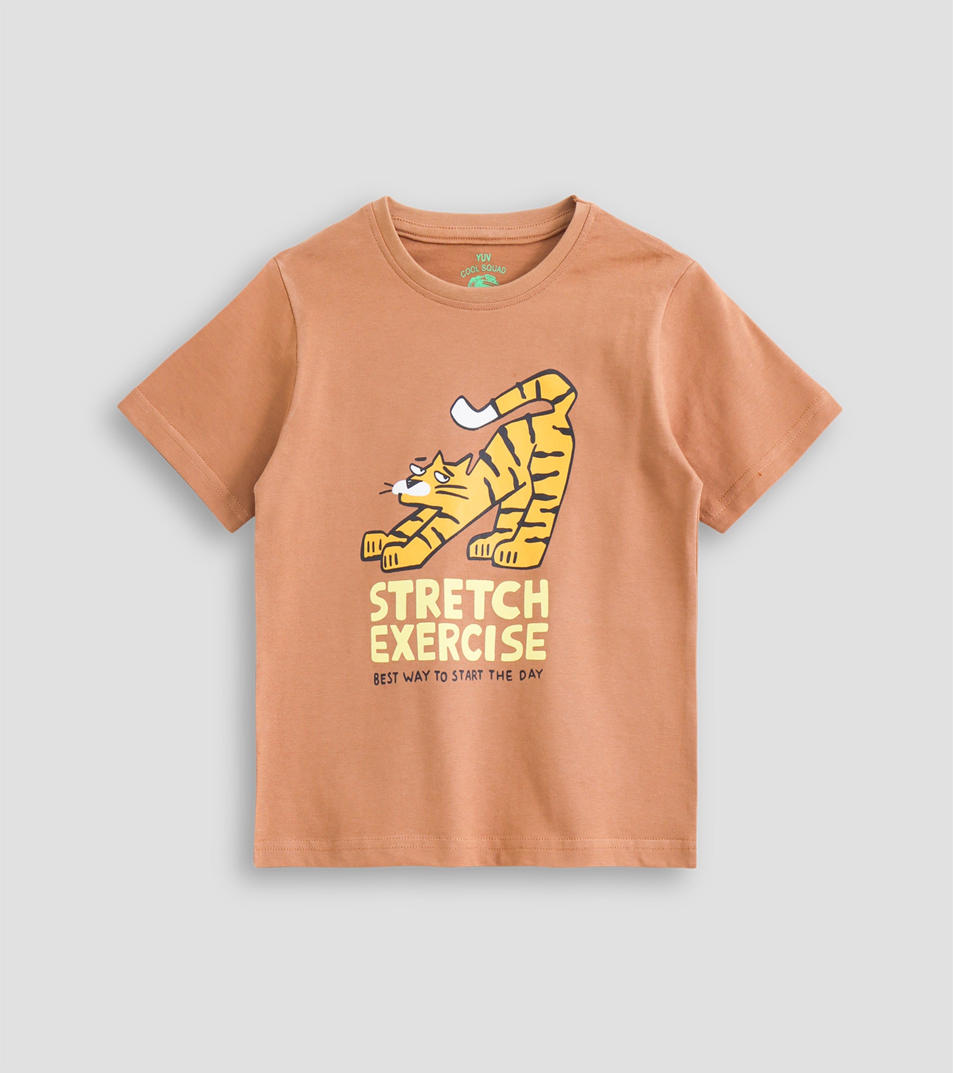 Stretch Tiger – Brown Soft & Breathable Graphic Tee