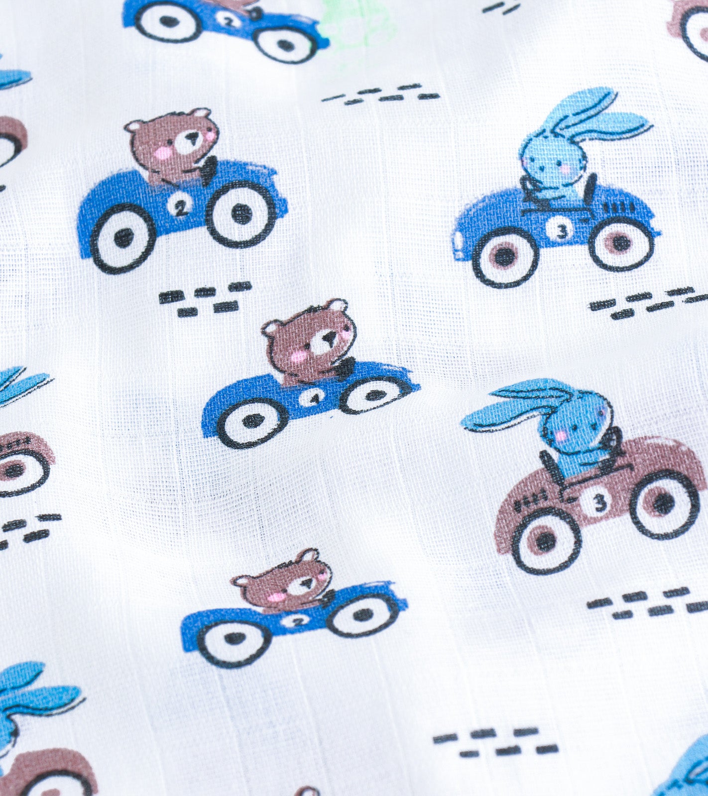 Dino, Safari & Sea Creatures 100% Cotton Muslin Baby Jablas | Value Pack of 5