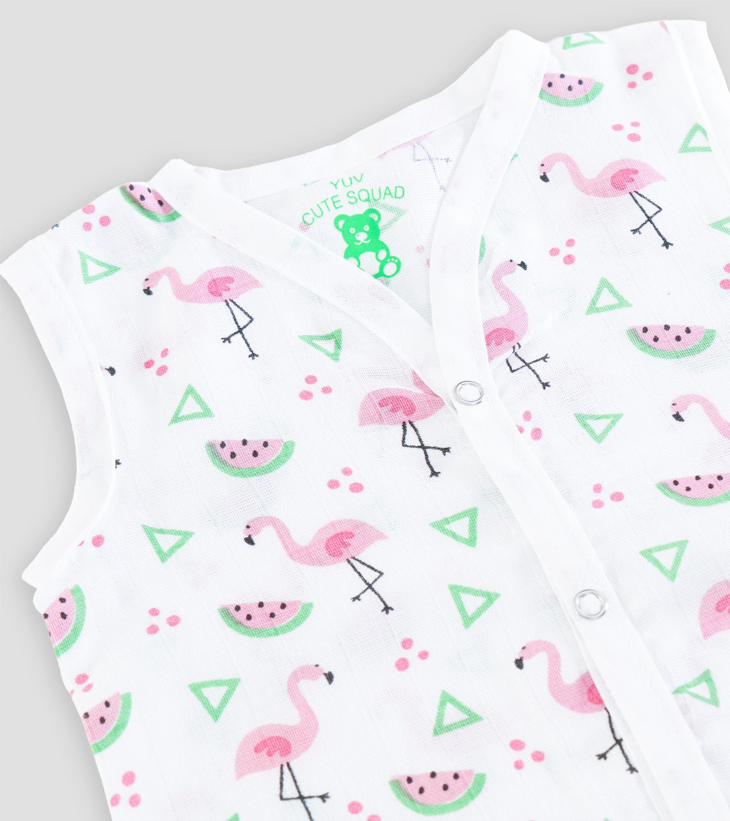 Tropical Cotton Sleeveless Front Open Baby Jabla