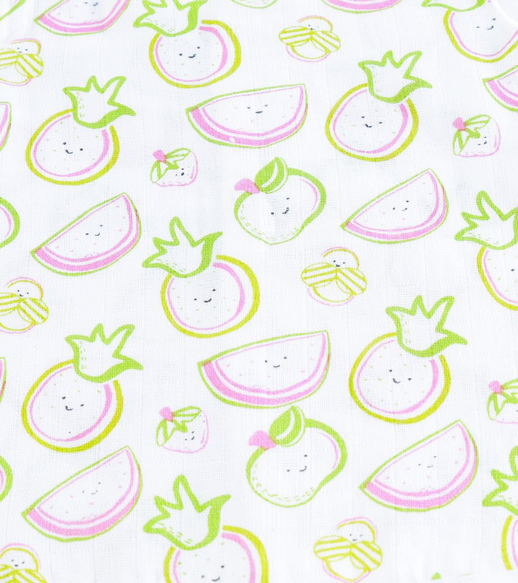 Charming Fruit & Animal Print Breathable Muslin Jabla Set of 5