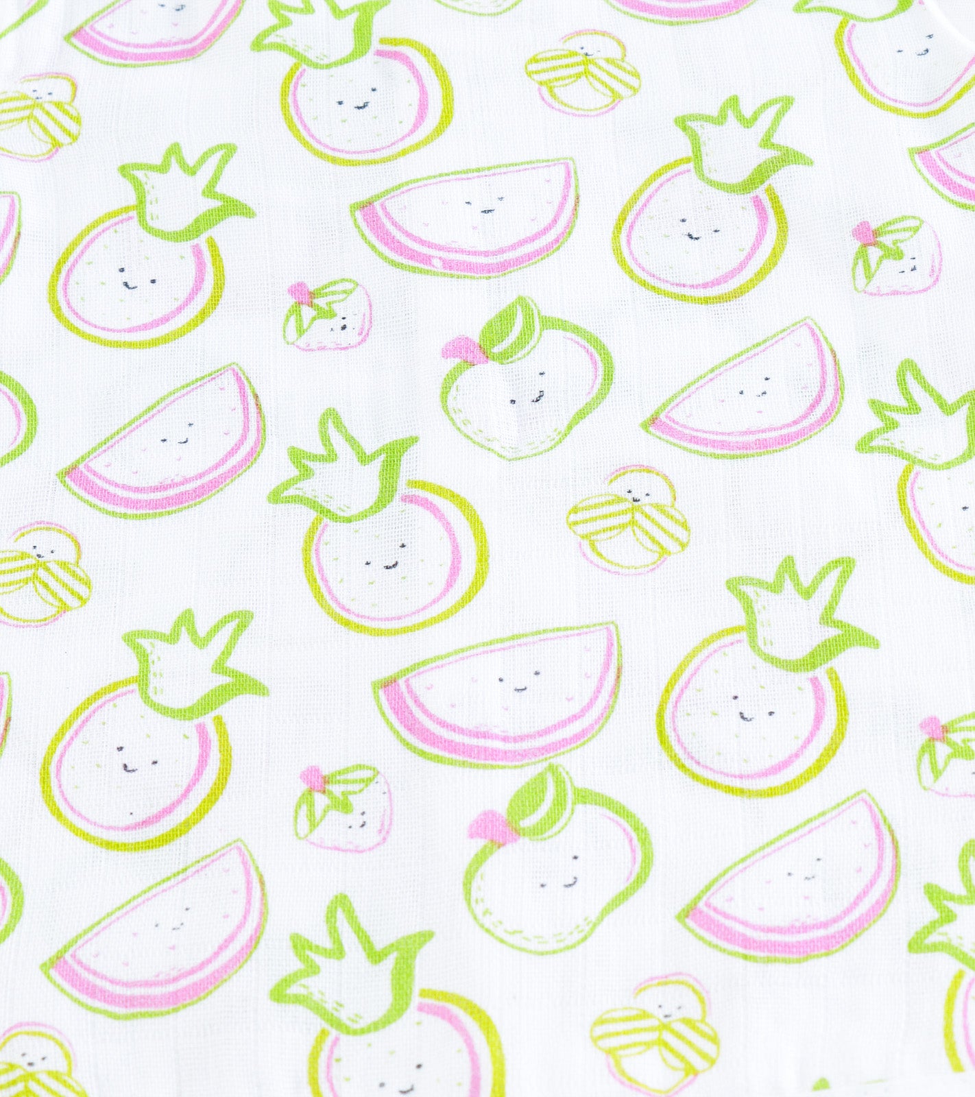 Charming Fruit & Animal Print Breathable Muslin Jabla Set of 5