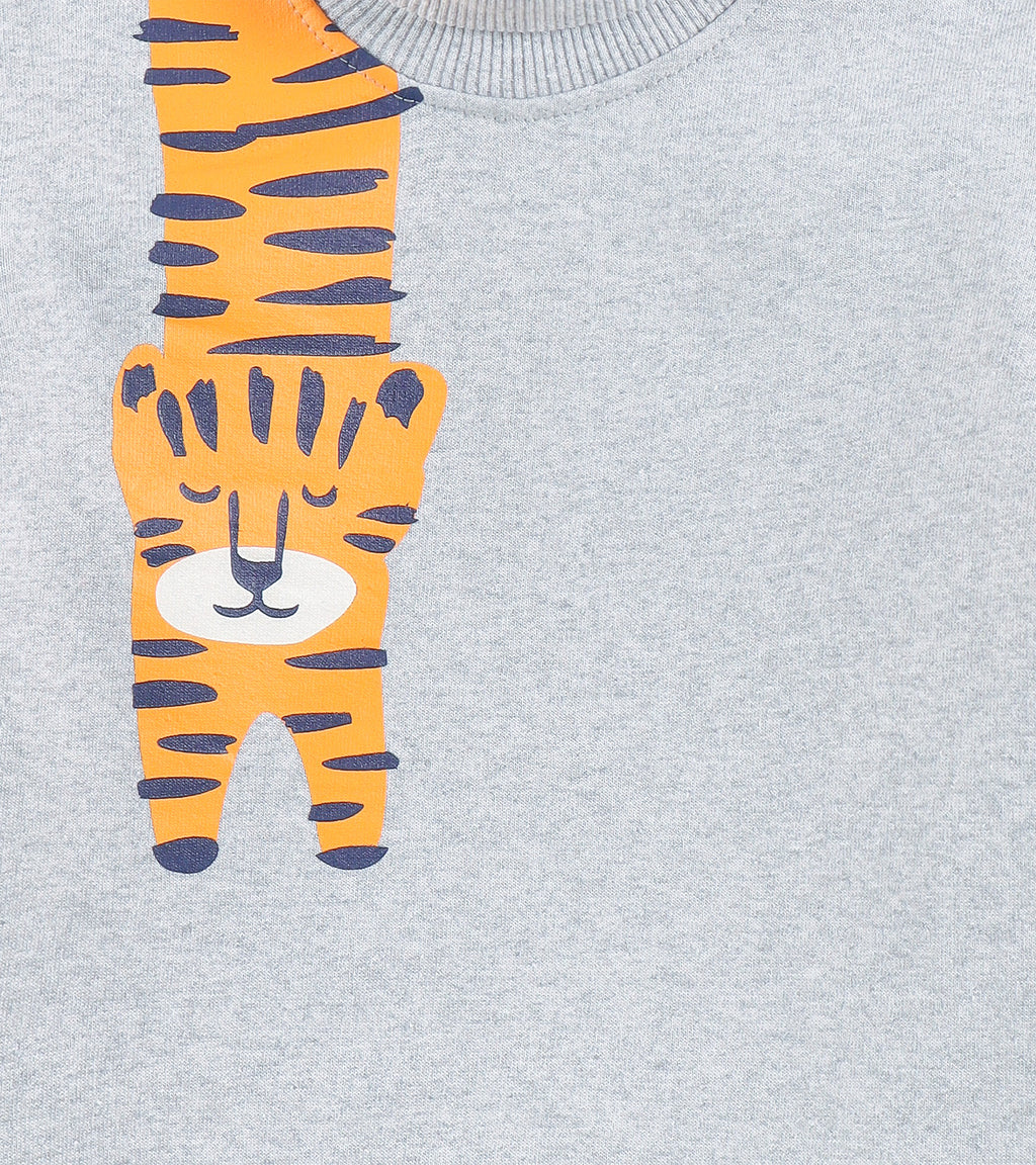 Tiny Tiger "Peeking Tail" Mock-Neck Lounge Set
