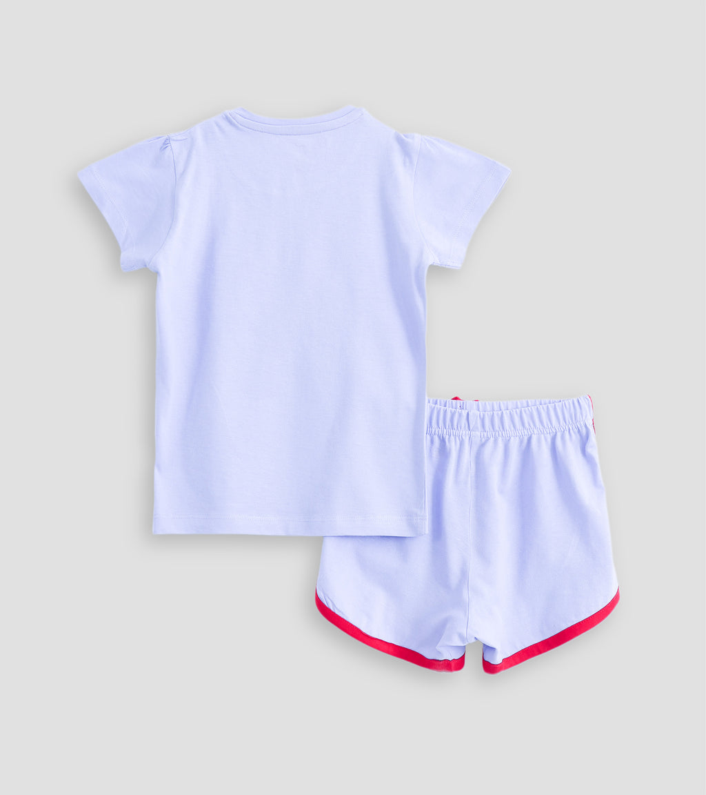 Sweet & Sunny: Strawberry Printed Playwear Set
