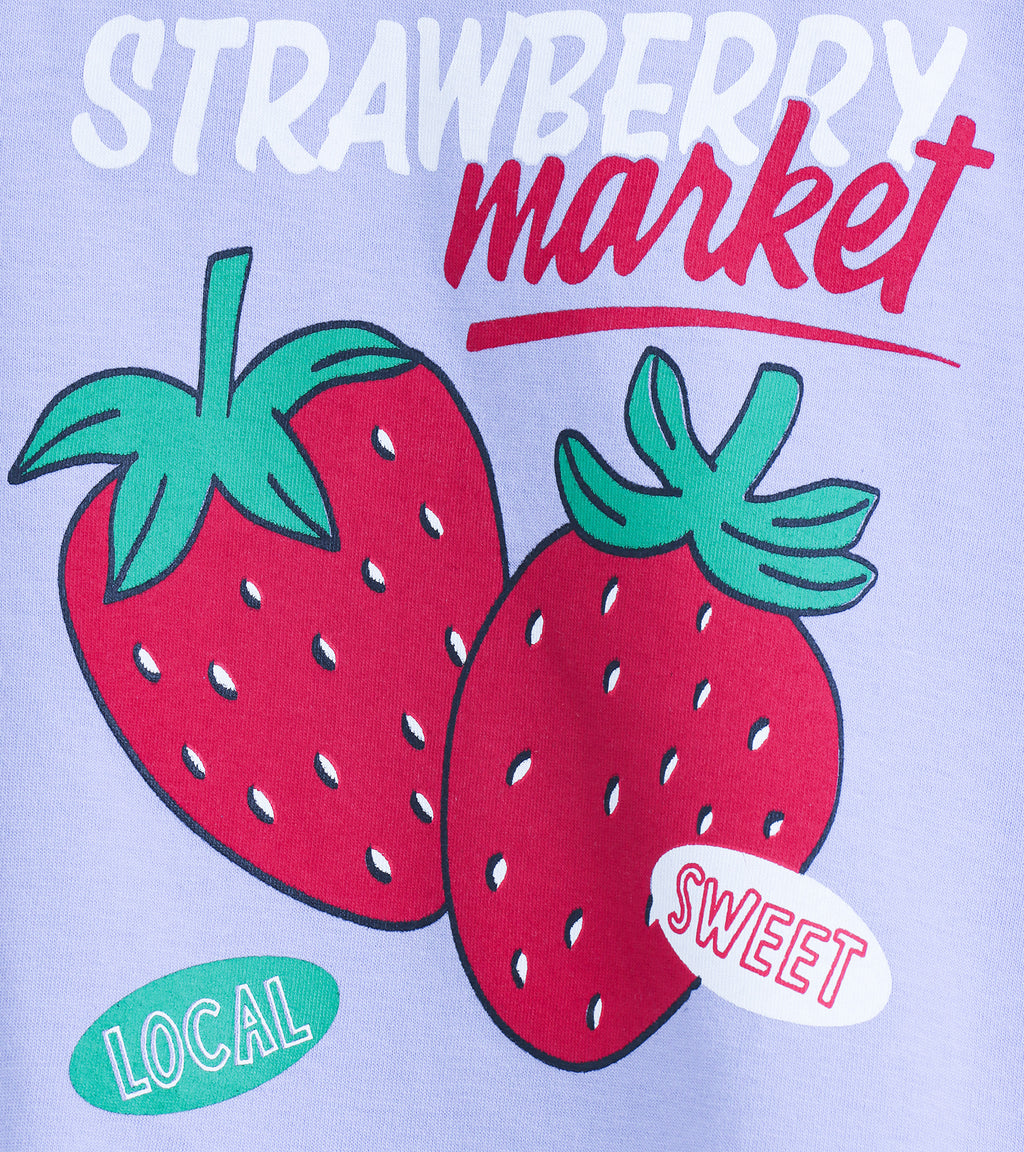 Fruity Fresh: Bright Graphic Tee & Matching Shorts Bundle