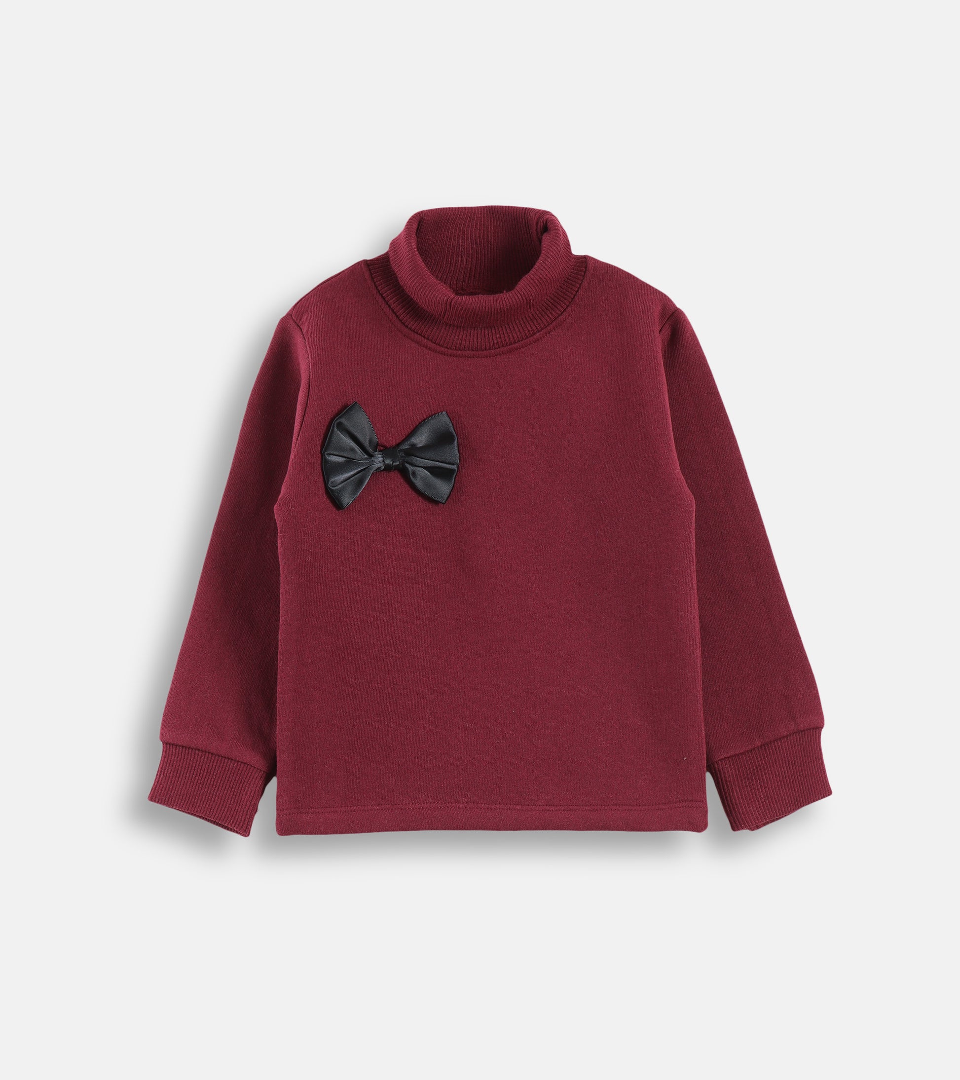 Little Dapper Maroon Turtleneck & Jogger Set