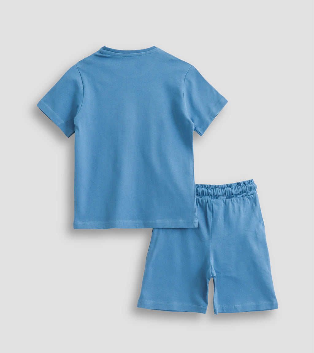 Crab Graphic – Ocean Blue Cotton Co-ord Sets for Everyday Play