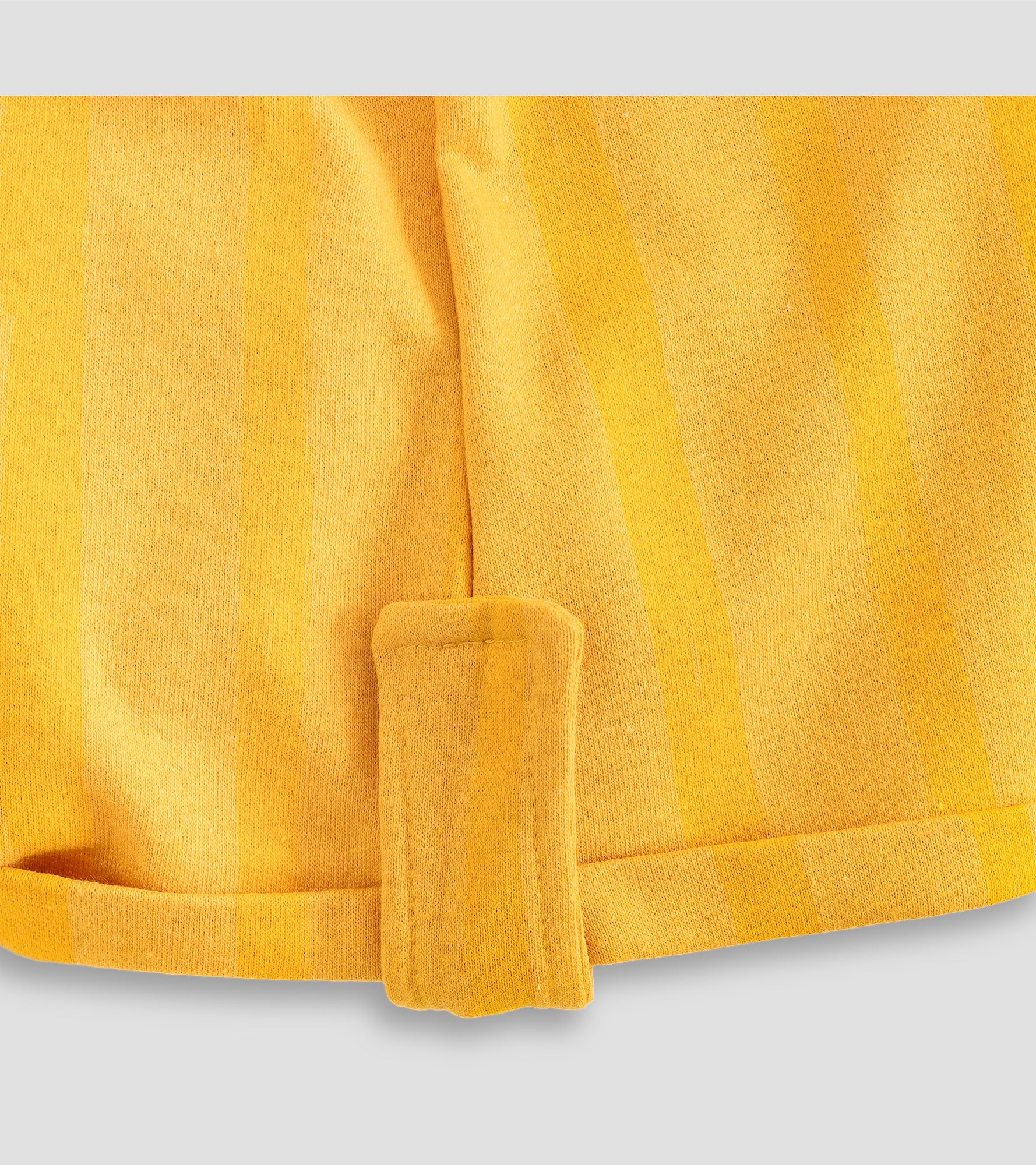 Vibrant Duo: Yellow & Maroon Striped Casual Shorts Set
