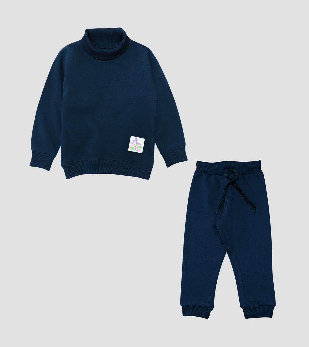 Tiny Explorer Midnight Navy Turtleneck & Jogger Set