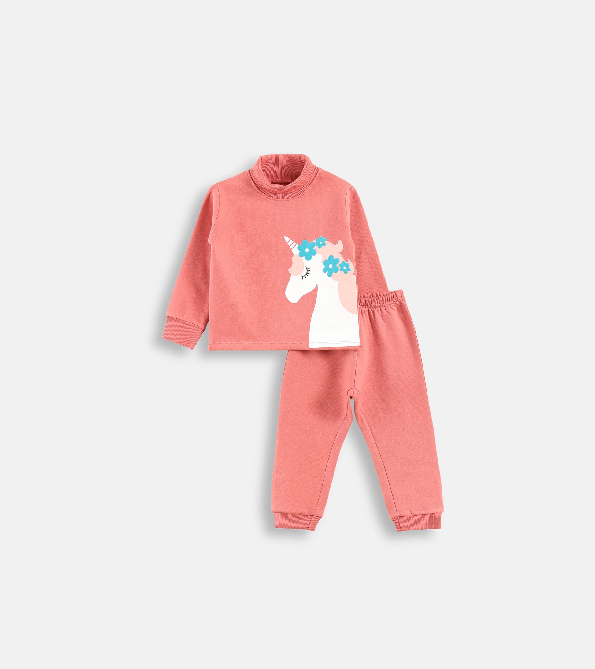 Whimsical Floral Unicorn Infant Jogger Set