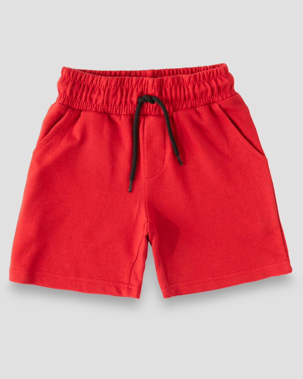 Bold & Active: Boys' Vibrant Red Shorts with Adjustable Waist
