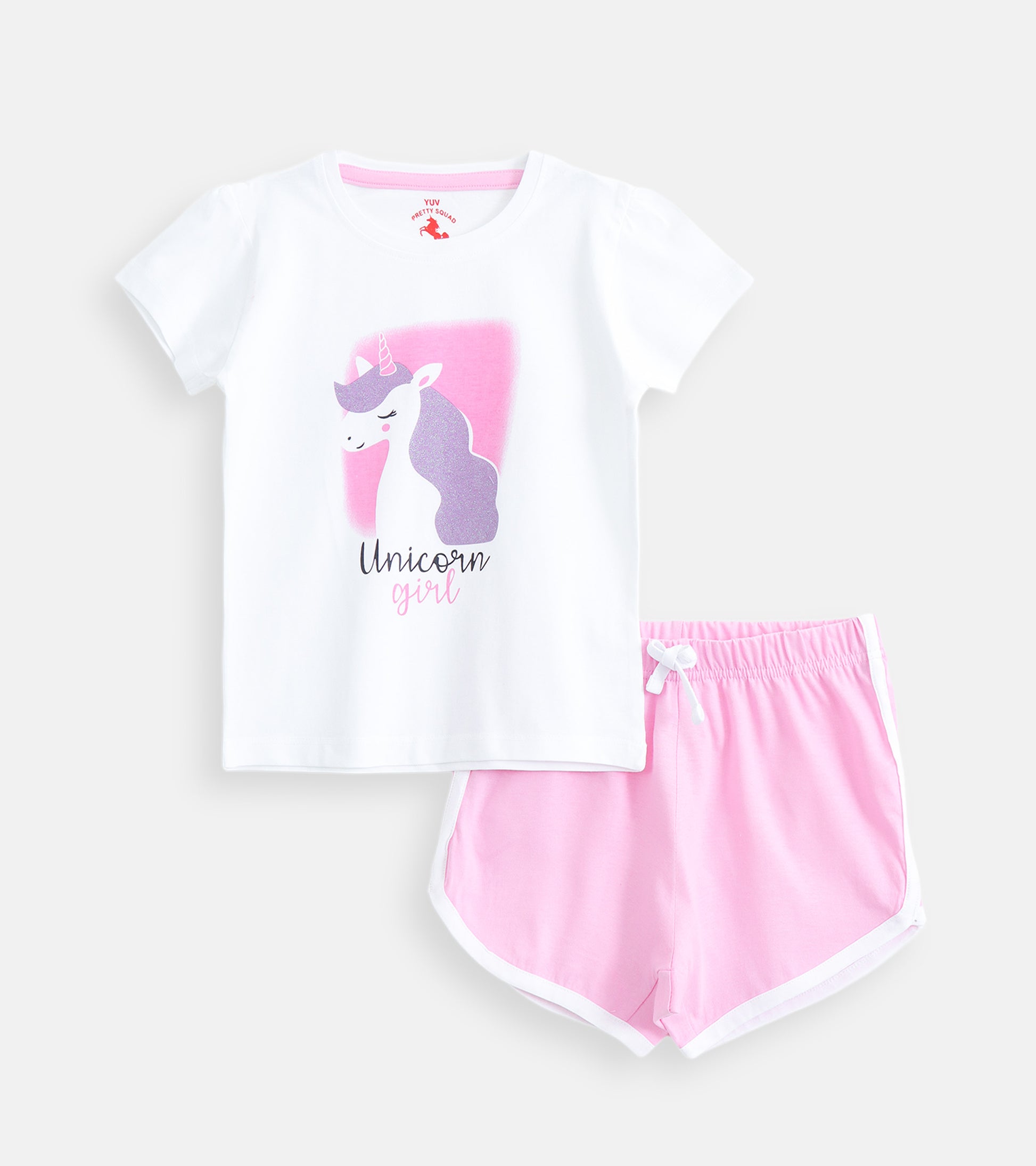 Magical Dreams: Unicorn Graphic Tee and Shorts Set