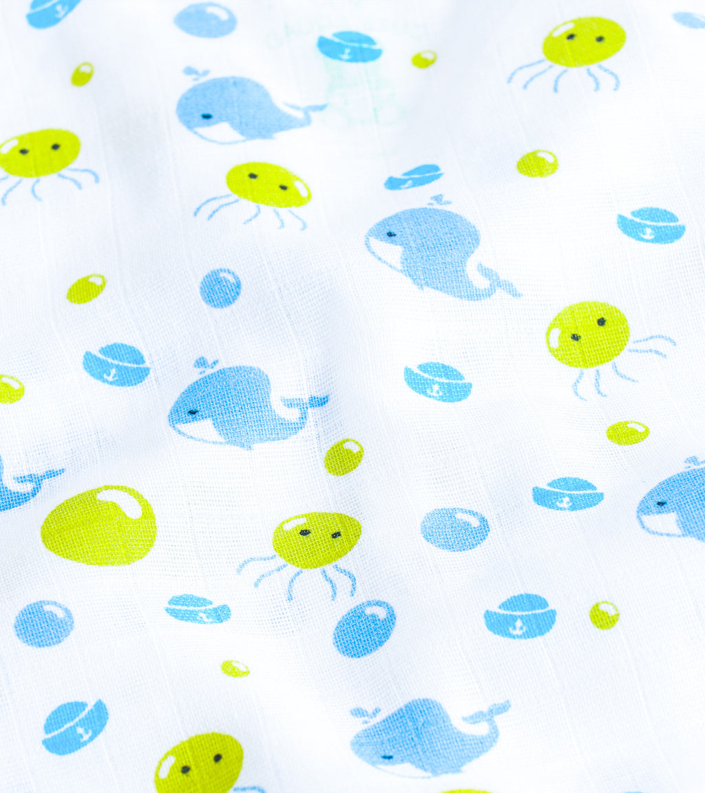 Playful Whale & Jellyfish